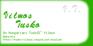 vilmos tusko business card